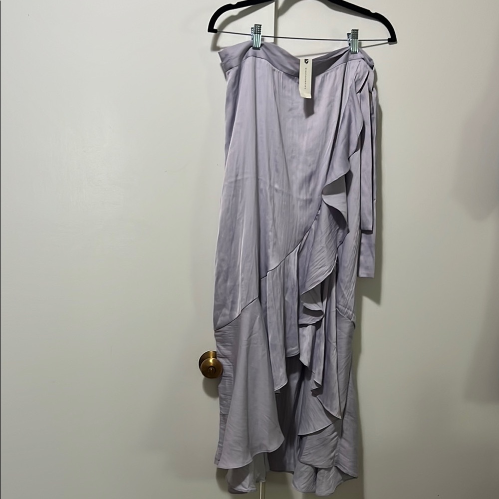 Elegant Lavender Ruffle Skirt